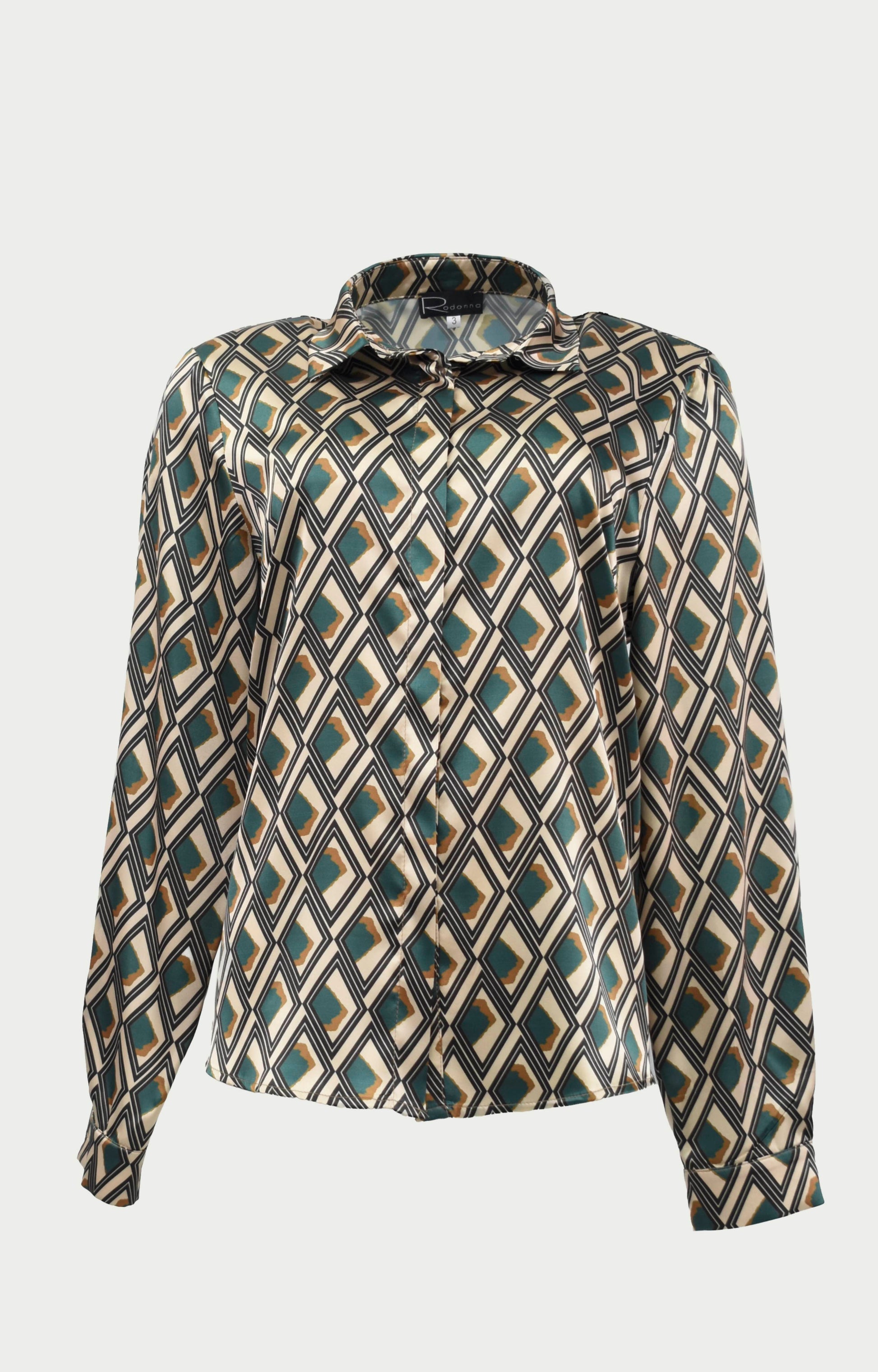 Πουκάμισο σατέν εμπριμέ