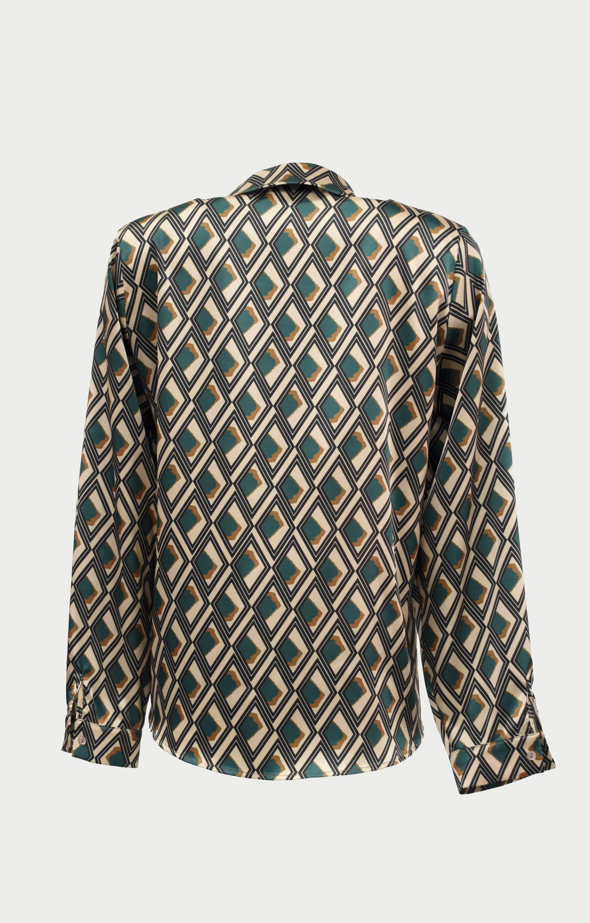 Πουκάμισο σατέν εμπριμέ