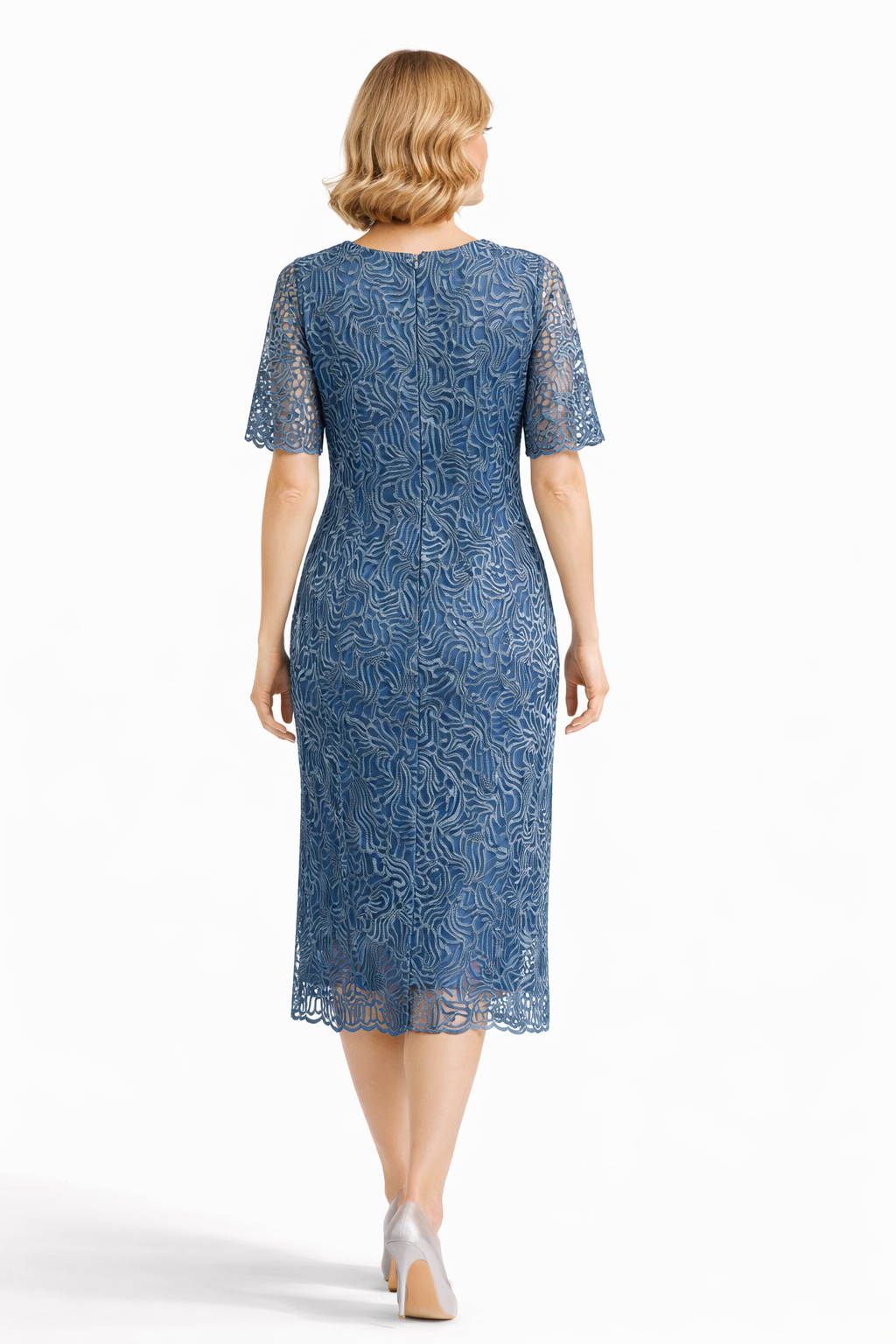 Φόρεμα δαντέλα πετρόλ