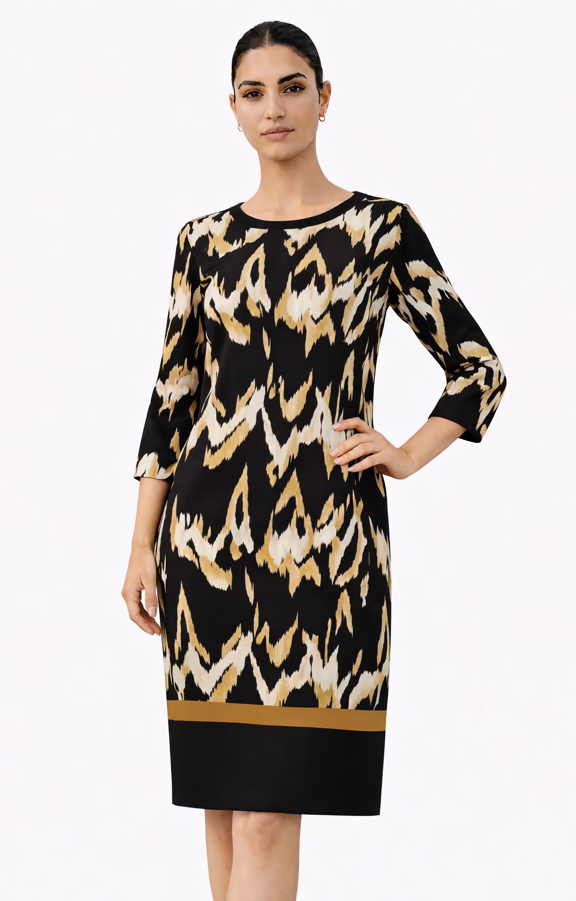 Φόρεμα εμπριμέ μακρυμάνικο