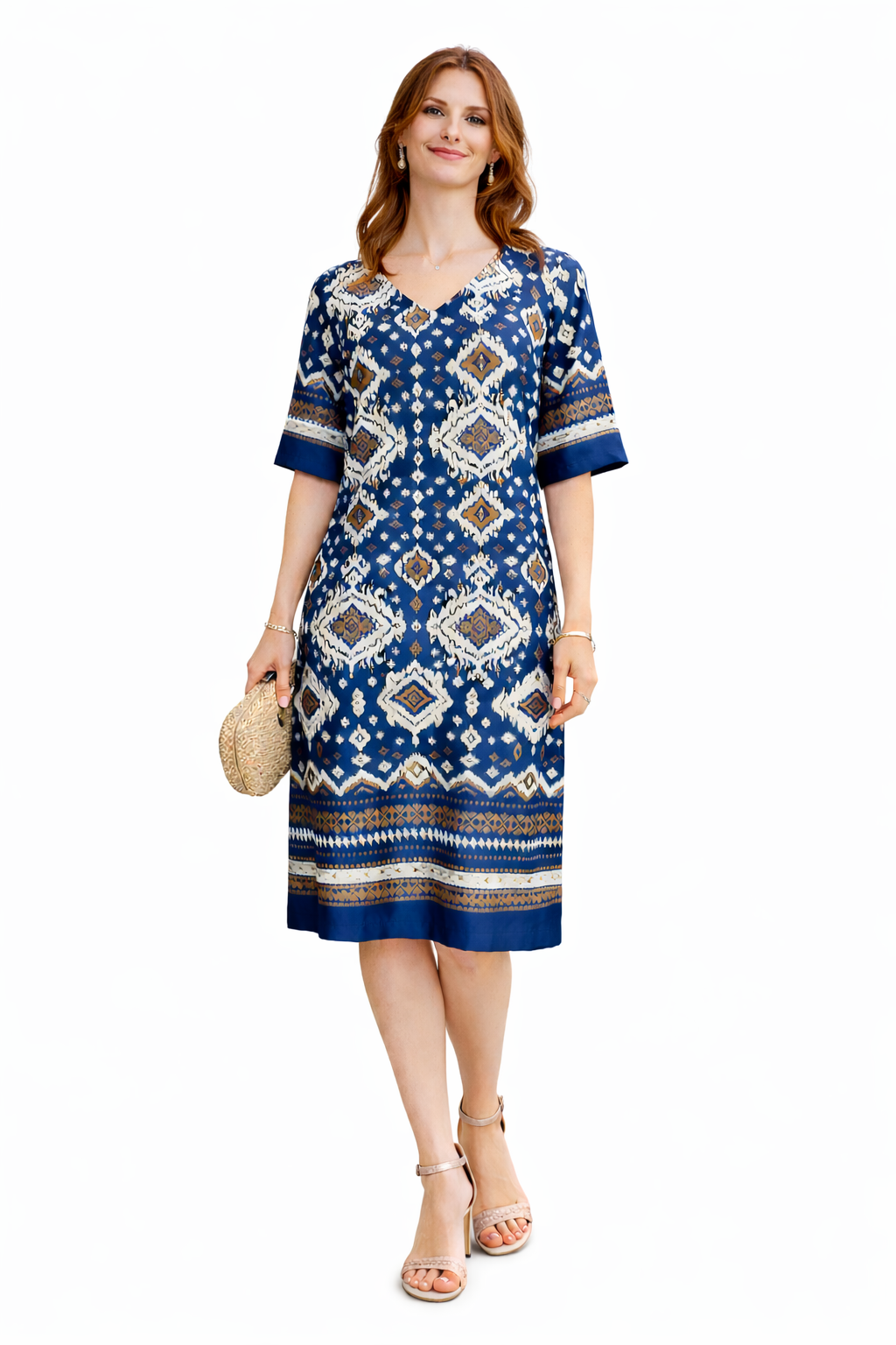 Φόρεμα σατέν εμπριμέ