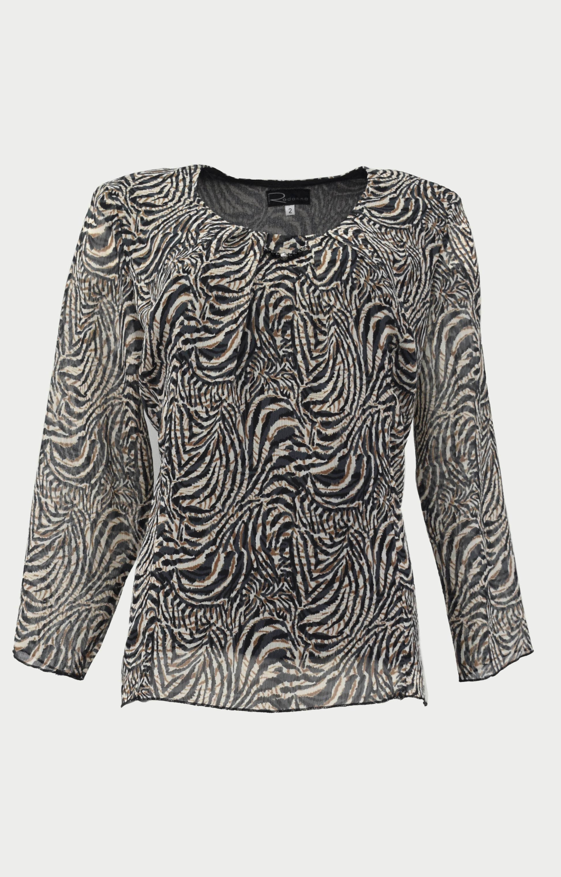 Μπλούζα ζορζέτα εμπριμέ