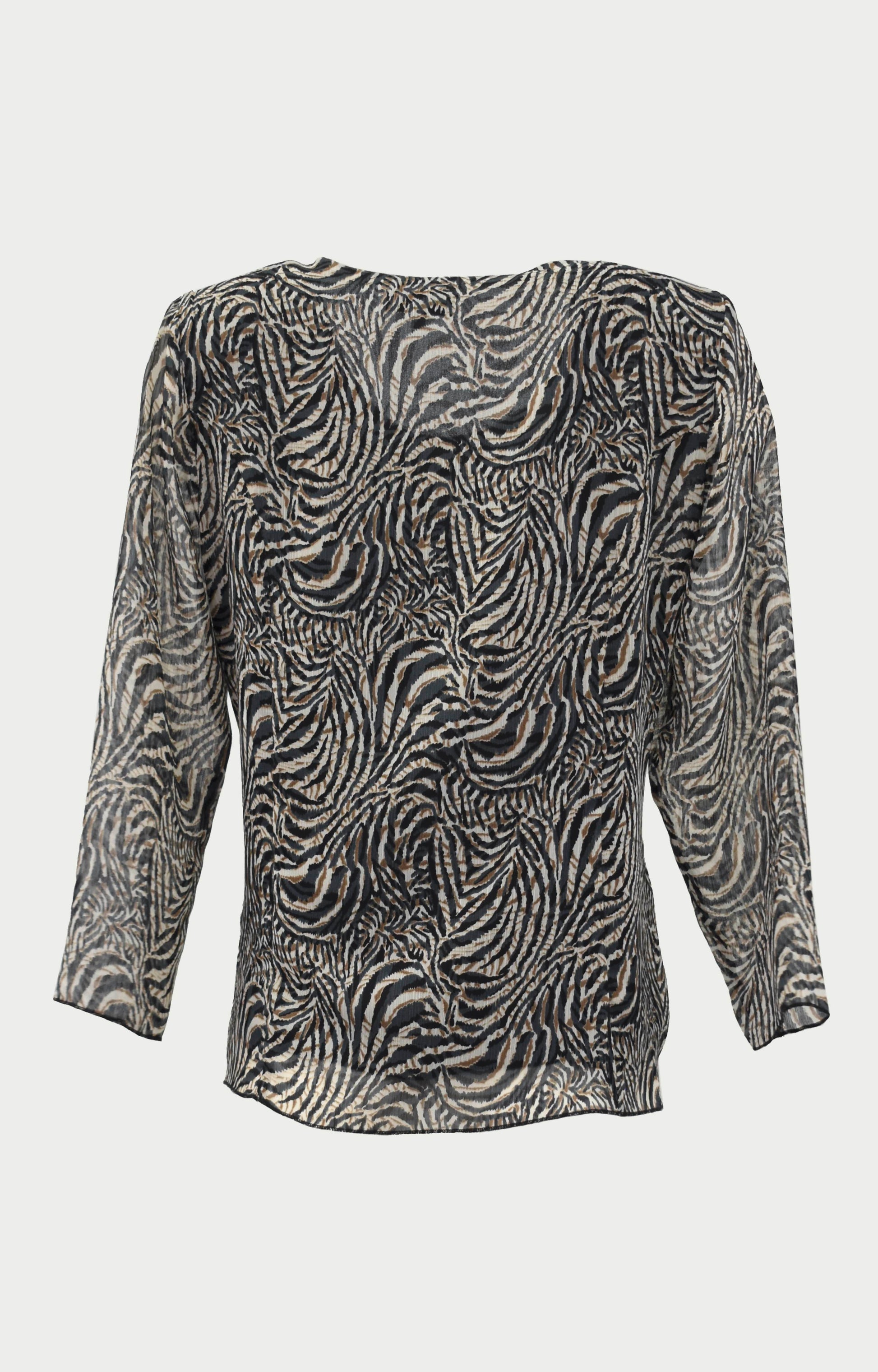 Μπλούζα ζορζέτα εμπριμέ