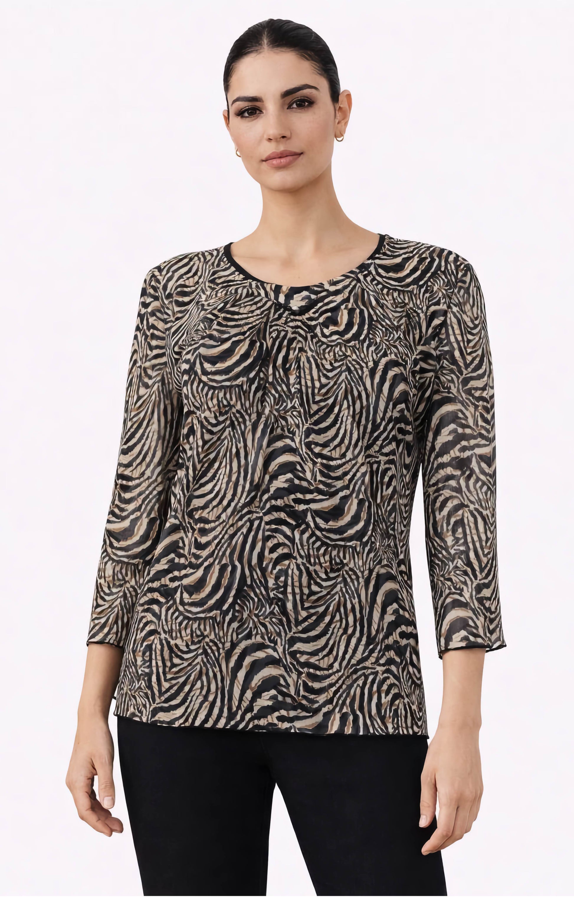 Μπλούζα ζορζέτα εμπριμέ