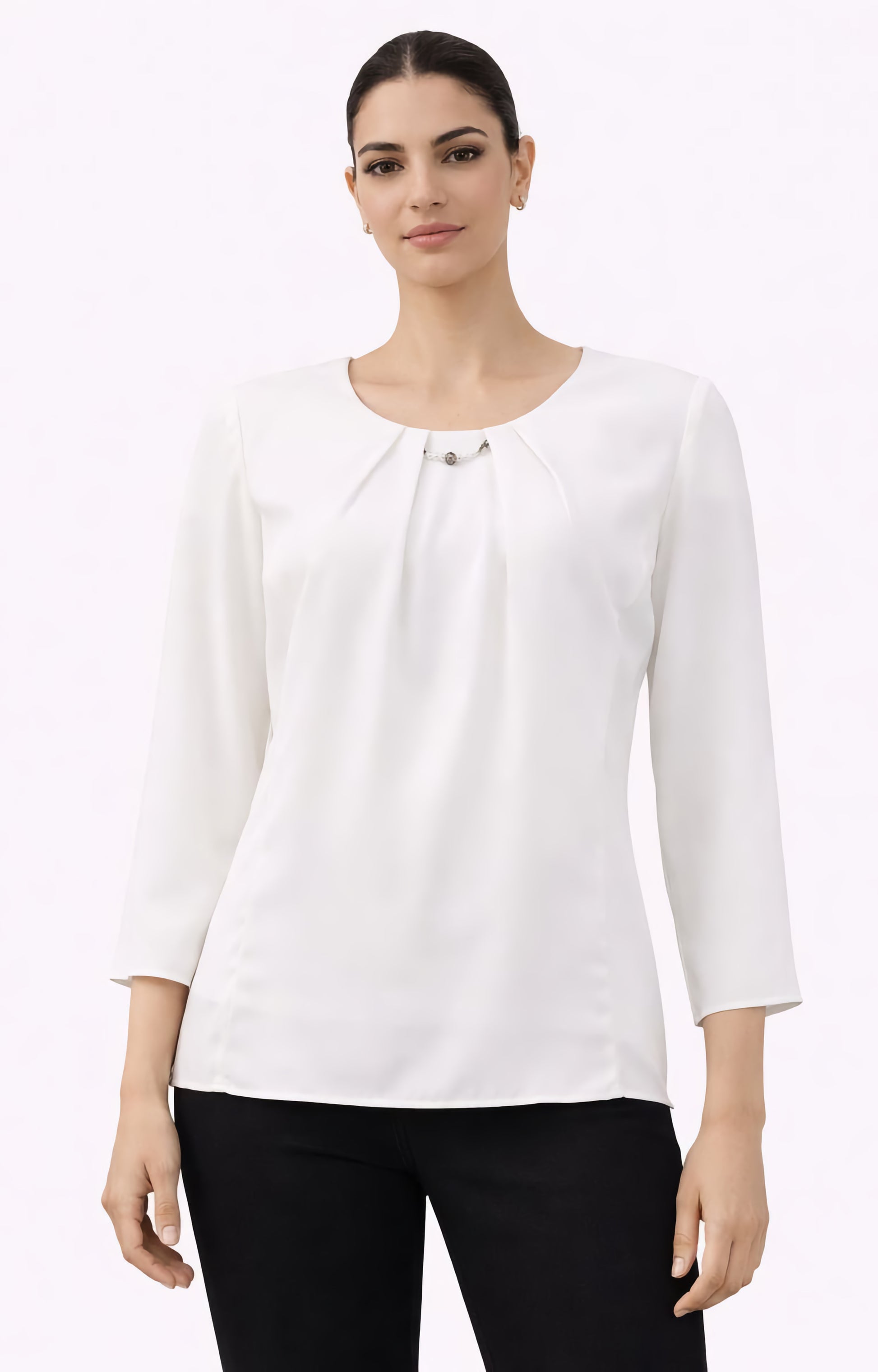 Μπλούζα ζορζέτα σιφόν εκρού