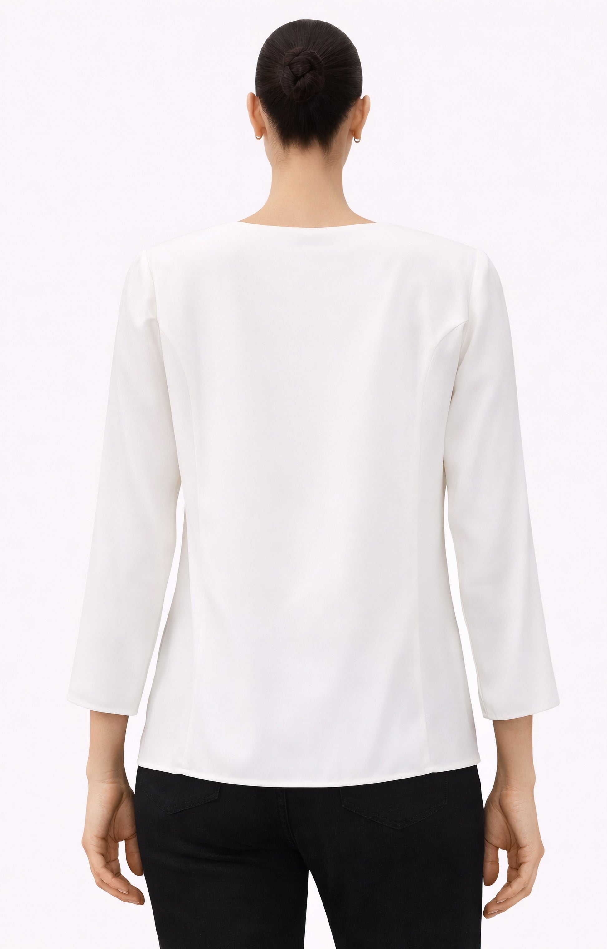 Μπλούζα ζορζέτα σιφόν εκρού