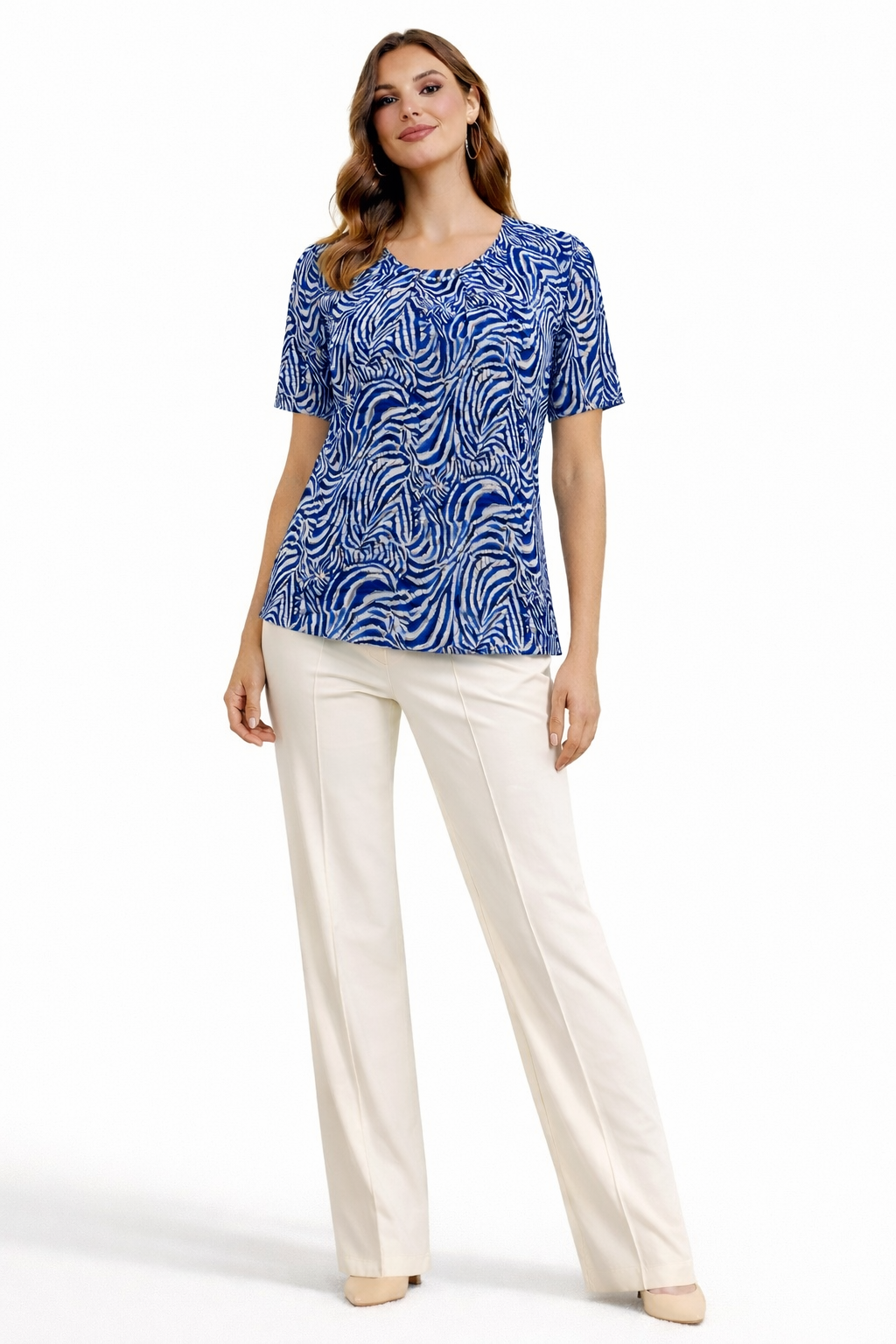 Μπλούζα ζορζέτα εμπριμέ