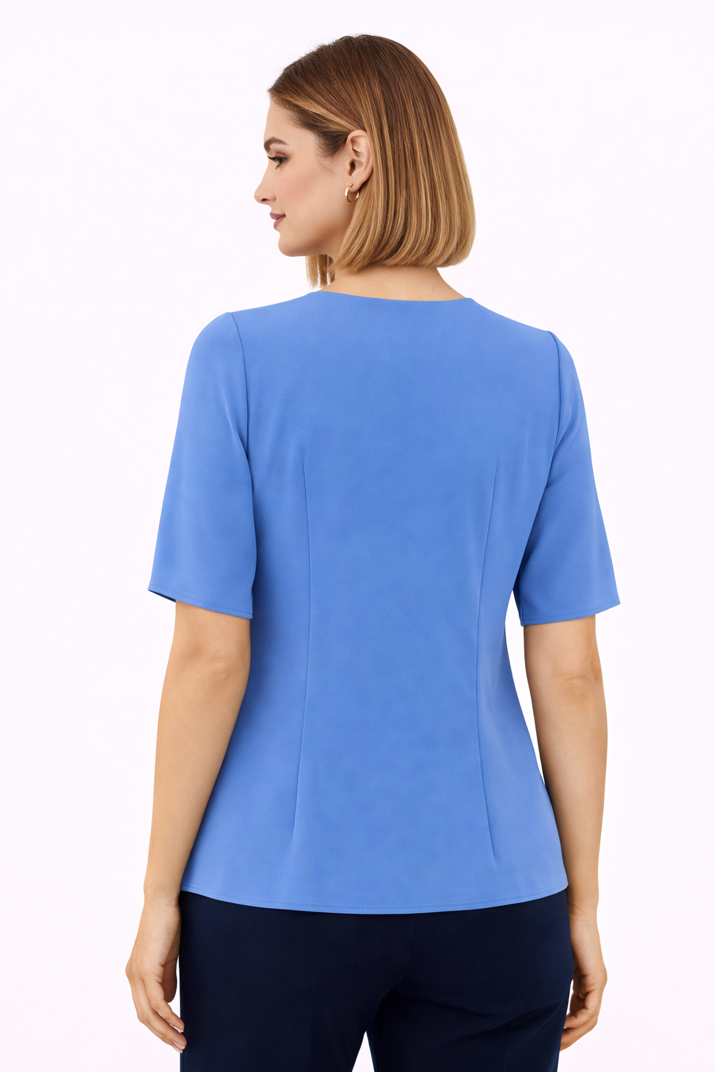 Μπλούζα ζορζέτα θαλασσί